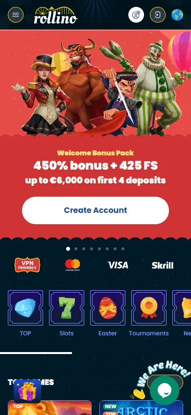Rollino Casino mobile home